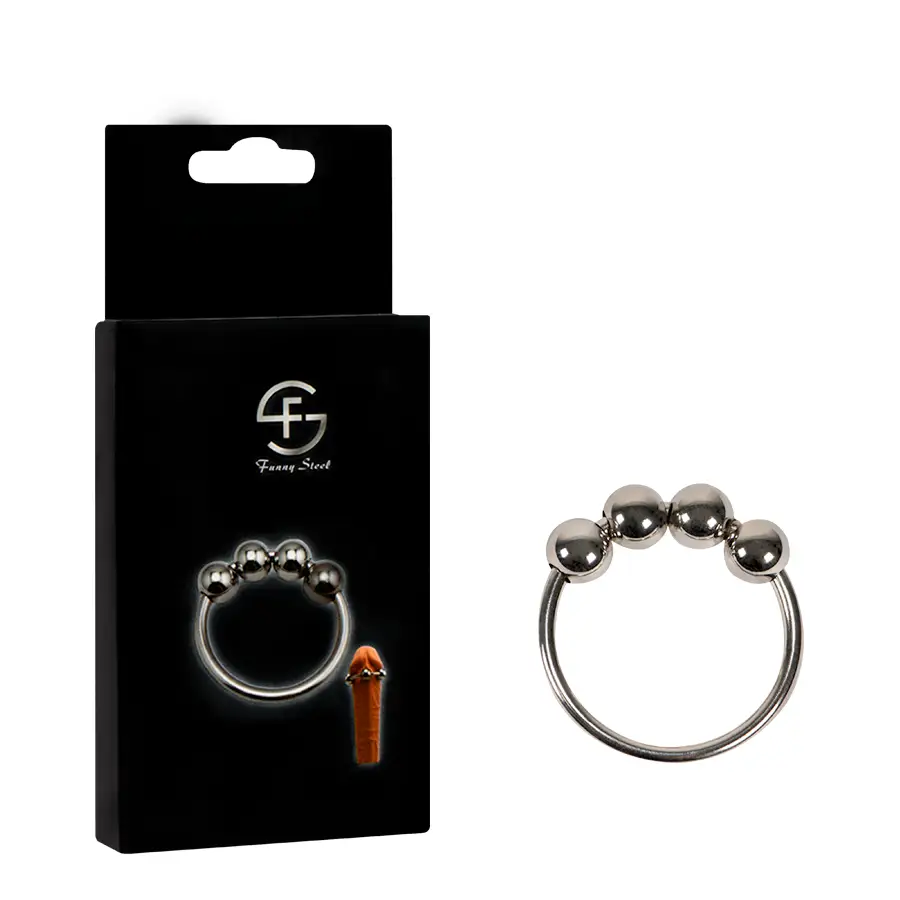 Anillo De Piercing Metálico Gris Con Ancho De 3,7 Cm by FUNNY STEEL